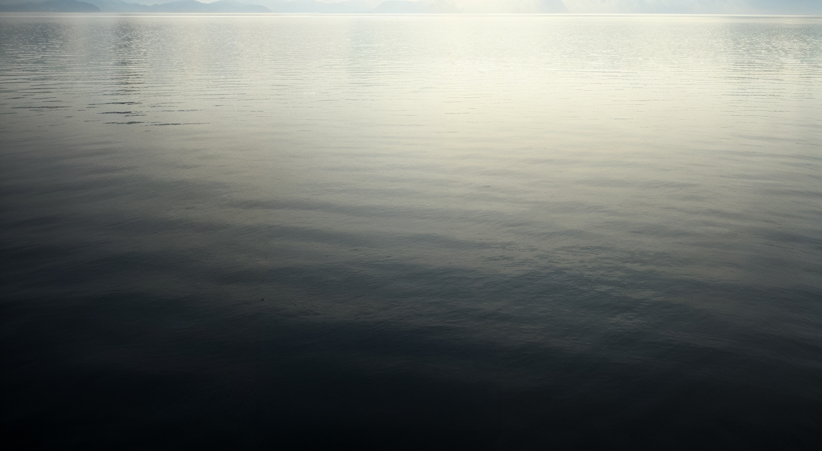 A misty mountain horizon