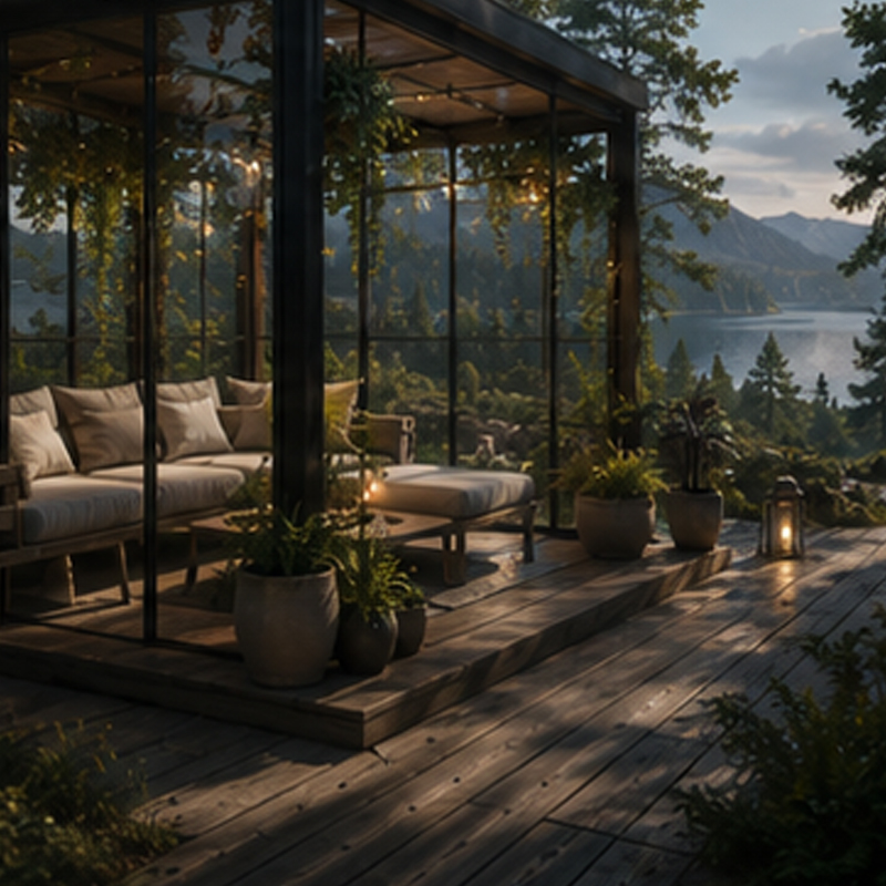 Shelter — Create a sense of safety, openness, enclosure, or retreat.