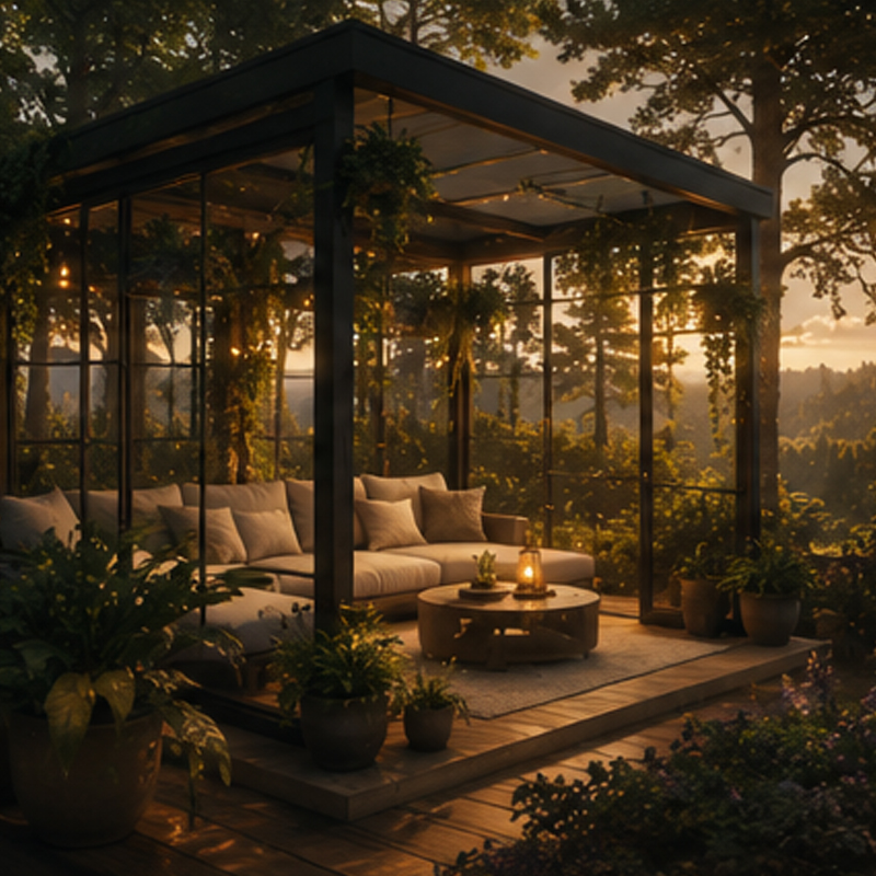 Shelter — Create a sense of safety, openness, enclosure, or retreat.